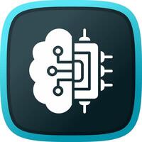 Brain Circuit Creative Icon Design vector