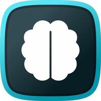 Human Brain Creative Icon Design vector