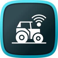 Smart Tractor Creative Icon Design vector