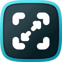 glyph Gradient Corner Design vector
