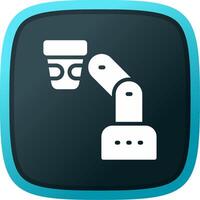 Robot Barista Creative Icon Design vector