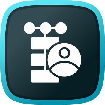 cliente base de datos creativo icono diseño vector