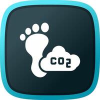 Carbon Footprint Creative Icon Design vector