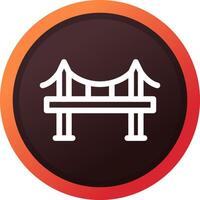 diseño de icono creativo de puente vector