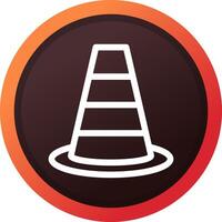 Traffic Cone Creative Icon Design vector