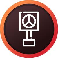 Peace Sign Creative Icon Design vector