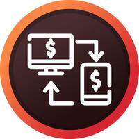 Online Transfer Creative Icon Design vector