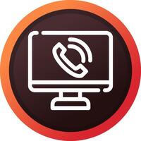 Phone Call Creative Icon Design vector