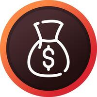 Money Bag Creative Icon Design vector