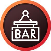 Bar Sign Board Creative Icon Design vector