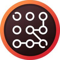 Pattern Lock Creative Icon Design vector