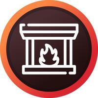 Fireplace Creative Icon Design vector