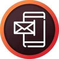 Mobile Email Creative Icon Design vector