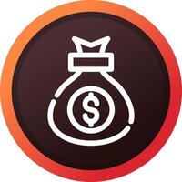 Money Bag Creative Icon Design vector