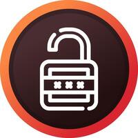 Lock Open Creative Icon Design vector