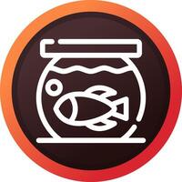 Fish Bowl Creative Icon Design vector