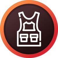 Bulletproof Vest Creative Icon Design vector