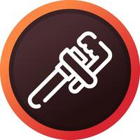 Pipe Wrench Creative Icon Design vector