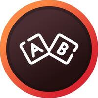 diseño de icono creativo de bloque abc vector