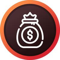 Money Bag Creative Icon Design vector