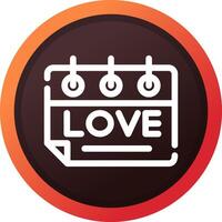 Love Calendar Creative Icon Design vector