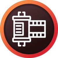 Film Roll Creative Icon Design vector