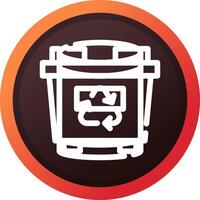 Dustbin Creative Icon Design vector