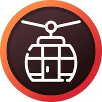 Cable Car Creative Icon Design vector