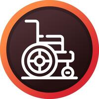 Wheelchair Creative Icon Design vector