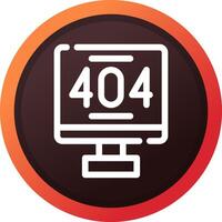 Error 404 Creative Icon Design vector