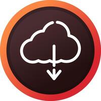 Cloud Download Creative Icon Design vector