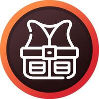 Fishing Vest Creative Icon Design vector