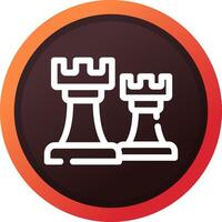 Chess Towers Creative Icon Design vector