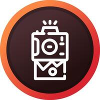 Instant Camera Creative Icon Design vector