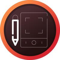 Pen Tablet Creative Icon Design vector