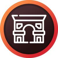 Arc De Triomphe Creative Icon Design vector