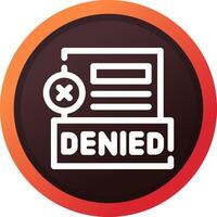 Denied Creative Icon Design vector