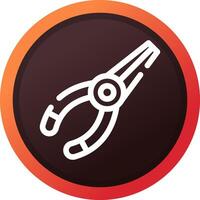 Needle Nose Pliers Creative Icon Design vector