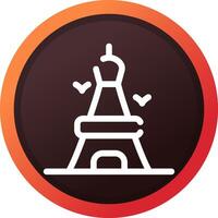 Eiffel Tower Creative Icon Design vector