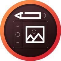 Pen Tablet Creative Icon Design vector