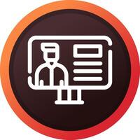 Online Lecture Creative Icon Design vector