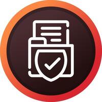 Secured Backup Creative Icon Design vector