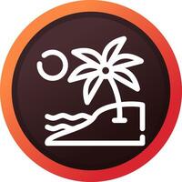 Island Landscape Creative Icon Design vector