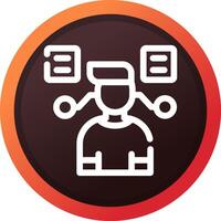 User Predictions Creative Icon Design vector
