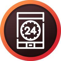 24 Hour Service Creative Icon Design vector