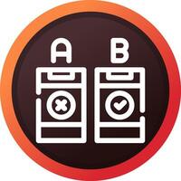 AB Testing Creative Icon Design vector