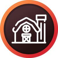 Farm House Creative Icon Design vector