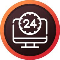 24 7 Monitoring Creative Icon Design vector