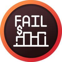 Business Fail Creative Icon Design vector