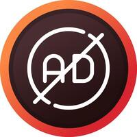 Ad Blocker Creative Icon Design vector